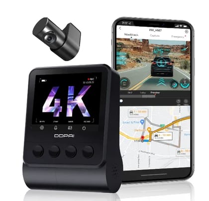 (Refurbished) DDPAI Z50 Dual - 4K Front and Rear Dash Camera