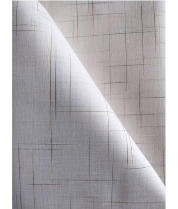 Makhanchor White Linen Blended Unstitched Shirt pc Single