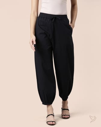 Pleated Pant - Black-S / Black
