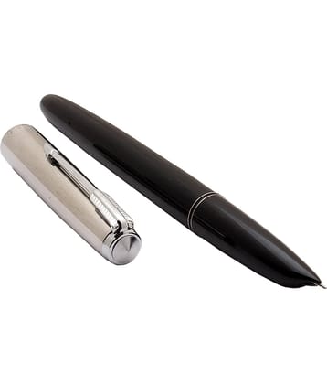 Hero 616 Aeromatic Fountain Pen Black With Stainless Steel Cap & Hooded Fine Nib