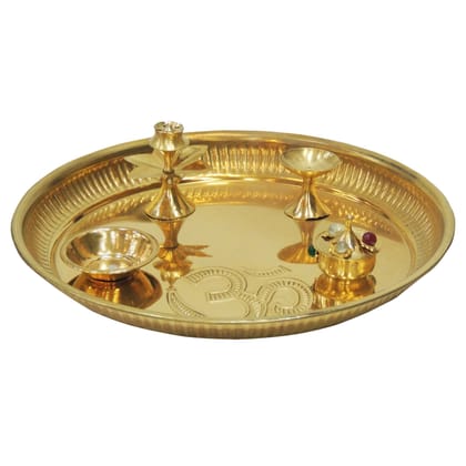 Brass Pooja Thali Set (ZMAS003/8)