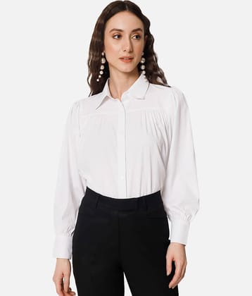 ALL WAYS YOU Women Solid Crepe Shirt ( White )