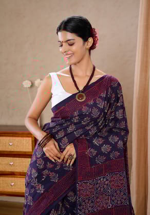 Jaipur Hand Block Print Saree