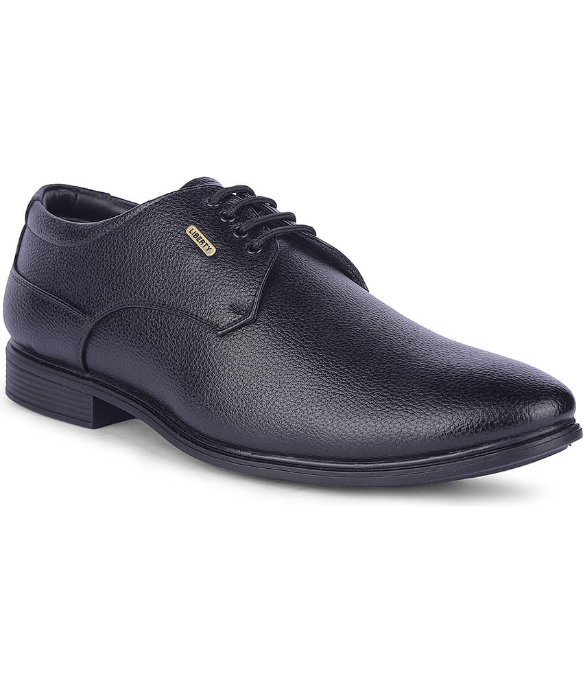 Liberty Black Men's Derby Formal Shoes