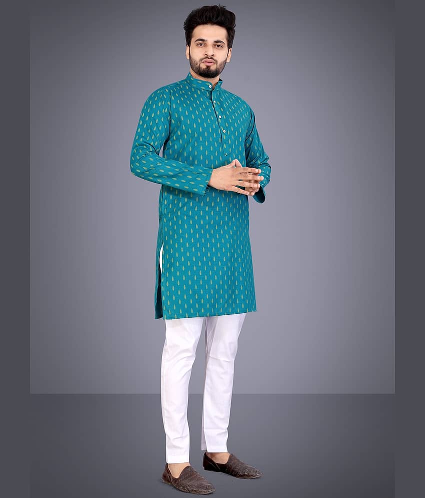Nofilter Orange Cotton Blend Men's Regular Kurta ( Pack of 1 )