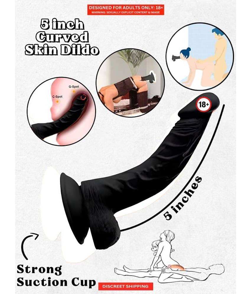KAMAHOUSE PREMIUM QUALITY REALISTIC 5 INCH PINKHEAD CUR_VED STRONG SUCTION DILDO FOR WOMEN