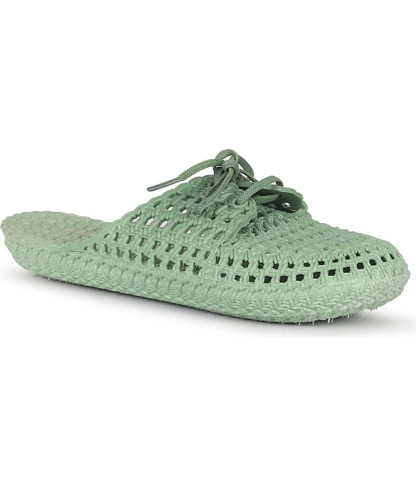 Aadi Lime Green Women's Toe Covered Flip Flop