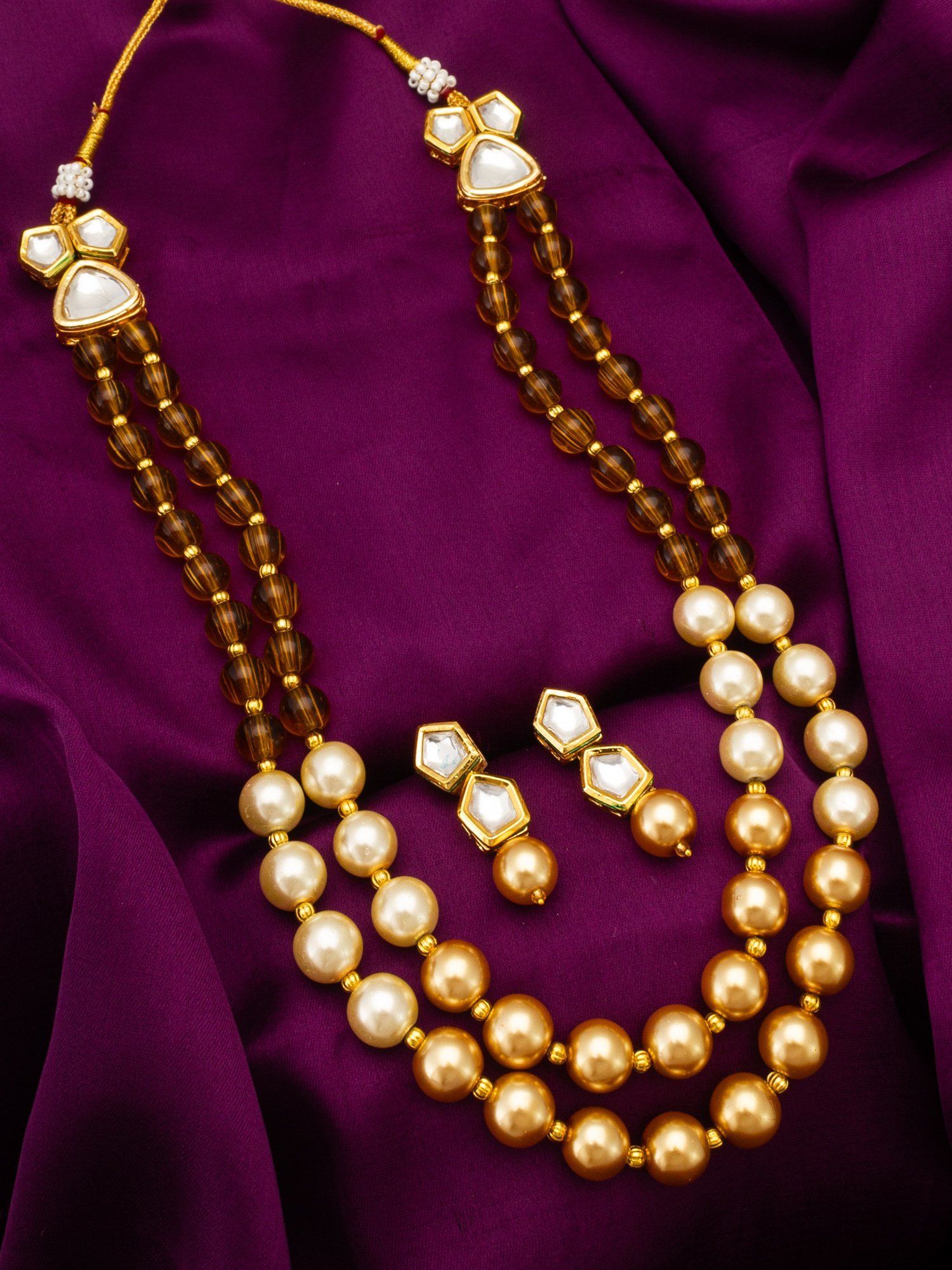 Morison Majestic Gold Necklace and Earrings  A Statement of Timeless Style