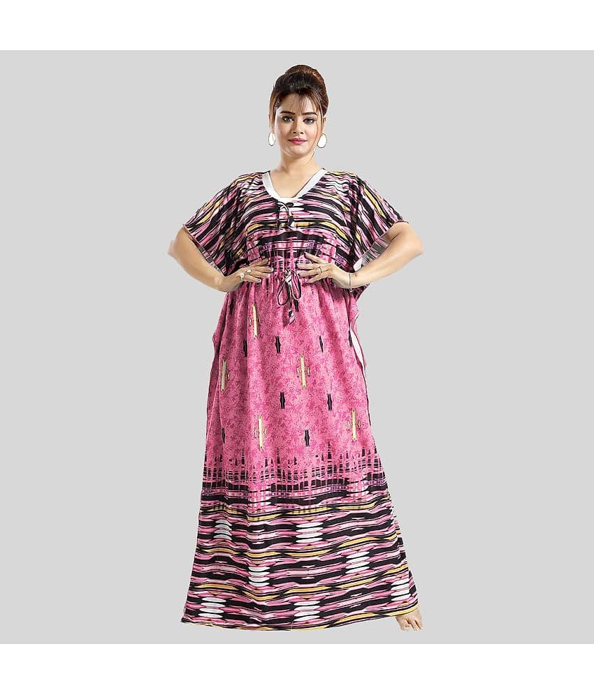 Gutthi - Pink Satin Women's Nightwear Nighty & Night Gowns ( Pack of 1 )