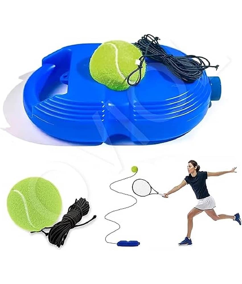 DENFE Tennis Trainer Rebound Ball with String Solo Tennis Trainer Set Self Tennis Practice Ball with String Cricket Trainer Rebound Ball with Rope Fill Sand or Water