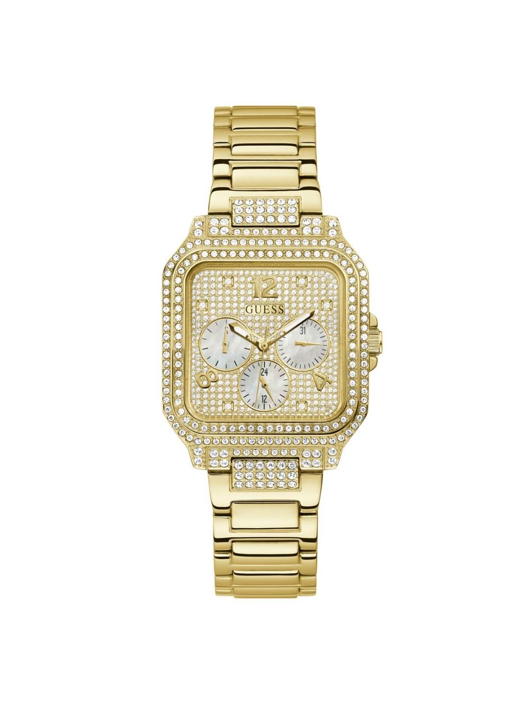 Guess Champagne Dial Women Analog Watch - GW0472L2-Gold
