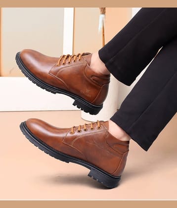 SHUAN Black Men's Cowboy Boots