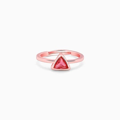 Rose Gold Pink Ternion Ring