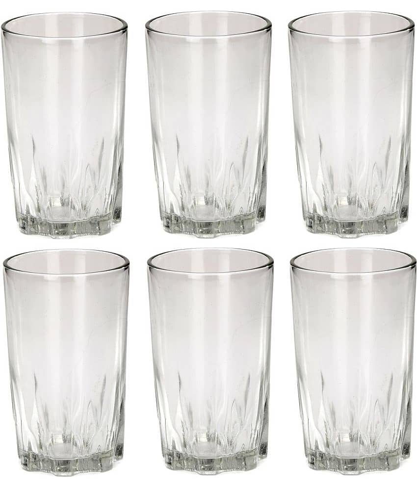 AFAST Designer Glass Glass Glasses 200 ml ( Pack of 6 )