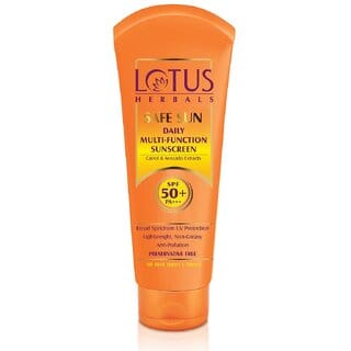 Lotus Herbals Safe Sun Daily Multi-Function Sunscreen Cream Spf 50+ Pa+++ Avocado Dermatologically tested 60 g