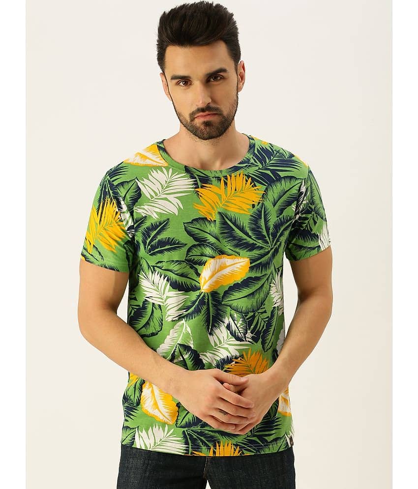 Veirdo Pack of 1 Cotton Regular Fit Men's T-Shirt ( Green )