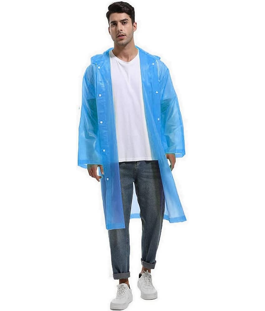 Infispace Blue Nylon Men's Raincoat ( Pack of 1 )