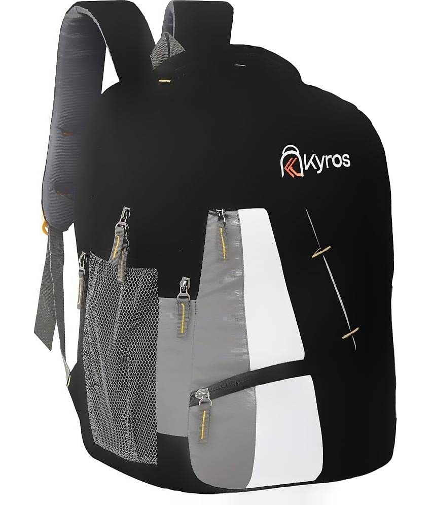 Kyros Black Polyester Backpack ( 45 Ltrs )