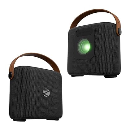 ZEBRONICS Sound Feast 70, Portable Bluetooth Speaker, 10 Watts, Upto 10h Backup, Ambient RGB Projection, Bluetooth | USB | AUX, TWS, Passive Radiator, Carry Loop