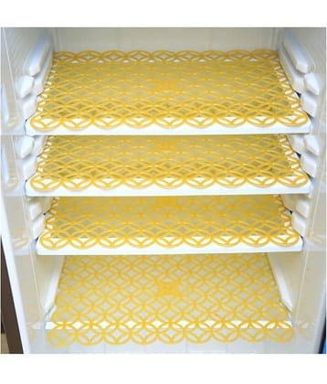 E-Retailer - Yellow PVC Fridge  Mats (Pack of 4)