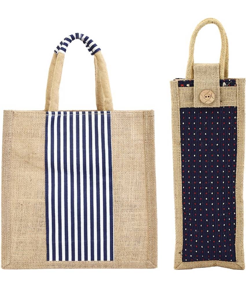 ENSAC Red Jute Lunch Bag Pack of 2