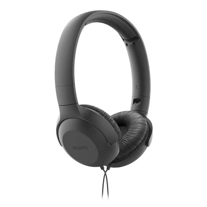 Philips Audio Upbeat Tauh201 Wired On Ear Headphones with Mic (Black) Philips Audio Upbeat Tauh201 Wired On Ear Headphones with Mic (Black) - Black / 3.5
