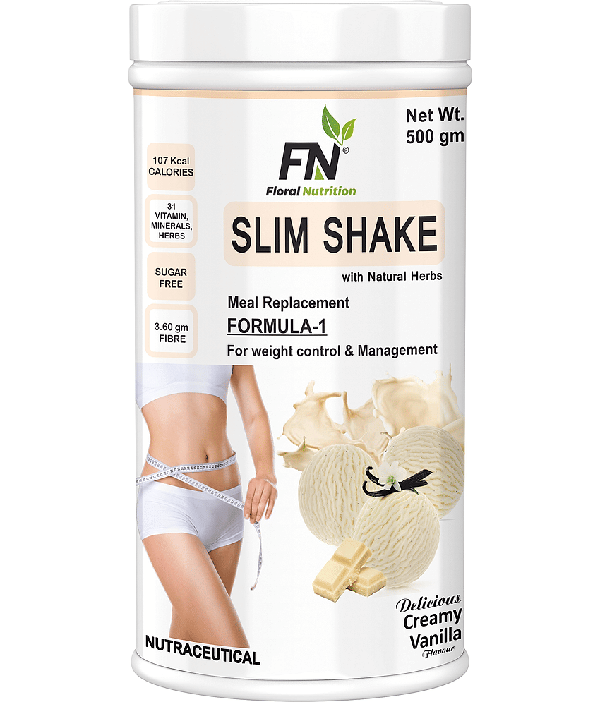 Floral Nutrition Slim Shake Formula 1 with Natural Herbs 500 gm Vanilla