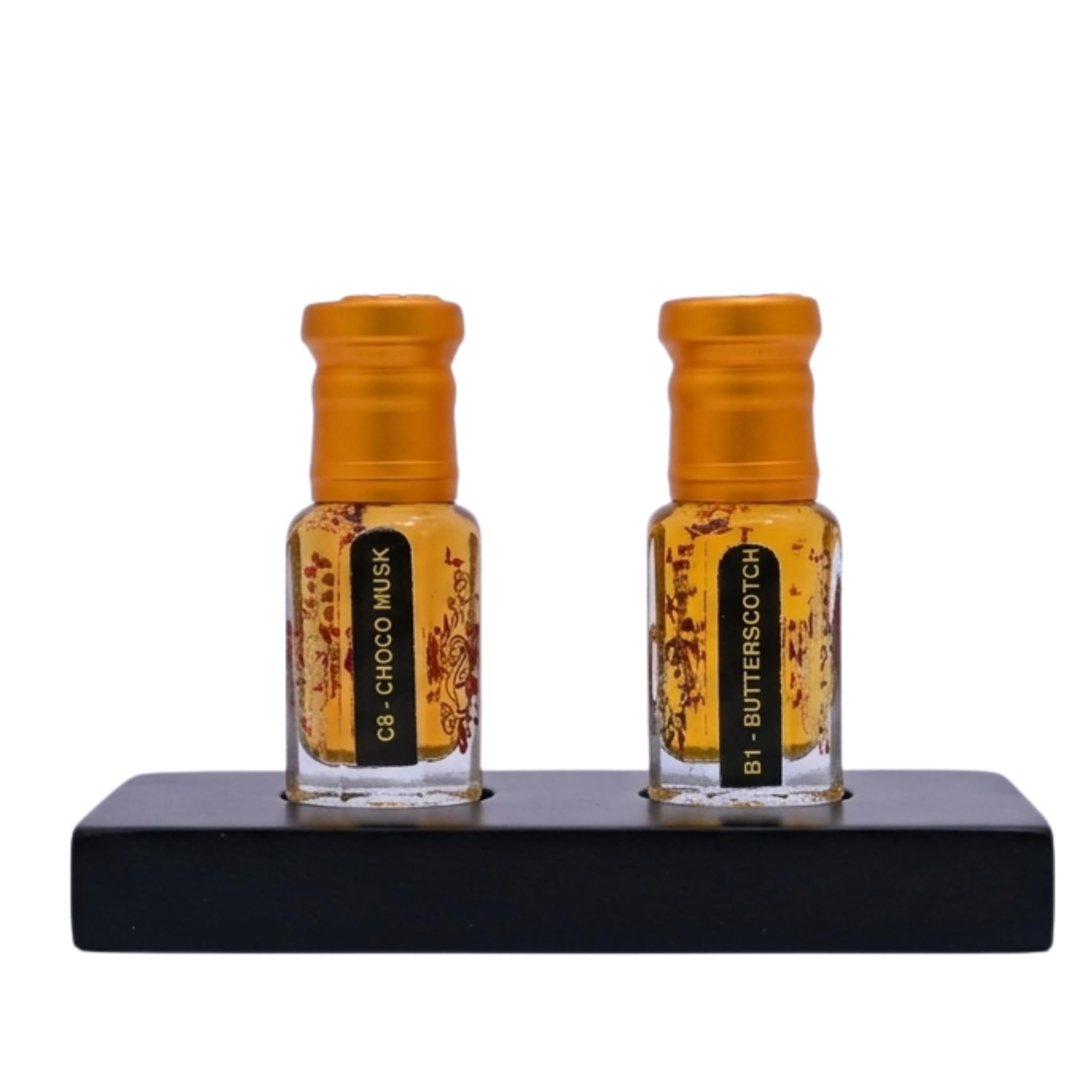 alnaqi fragrances Choco Musk & Butter Scotch Attar Combo (6ml x 2) - Sweet Vanilla Chocolate & Creamy Toffee Perfume Oil, Alcohol-Free Long-Lasting Gourmand Ittar, Premium Gift Pack