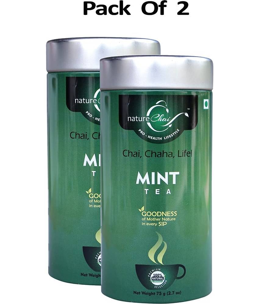 nature Chai Mint Tea Loose Leaf 75 gm Pack of 2