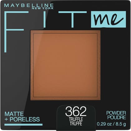 Maybelline New York Fit Me Matte + Poreless Pressed Face Powder For All Skin Types Makeup, Truffle, 22.6 Gram, Cream Maybelline New York Fit Me Matte + Poreless Pressed Face Powder For All Skin Types Makeup, Truffle, 22.6 Gram, Cream - Truffle / 8.22 g (