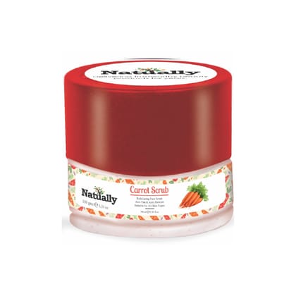 Natually Carrot Scrub |Exfoliating Face Scrub Anti-tan & Anti Blemish | 180g
