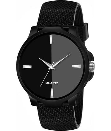 AQUA BLISS Black PU Analog Men's Watch