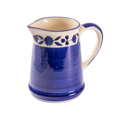 Handpainted Ceramic Jug / Pitcher Single PC-5Inches x 7Inches / Indigo / Ceramic