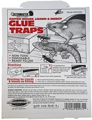 Catchmaster 9972SD Baited Mouse, Lizard & Insect Glue Trap Sheet (Pack of 1) | Non-Toxic & Disposable Pest Control | Home & Office Catchmaster 9972SD Baited Mouse, Lizard & Insect Glue Trap Sheet (Pack of 1) | Non-Toxic & Disposable Pest Control | Home & Office