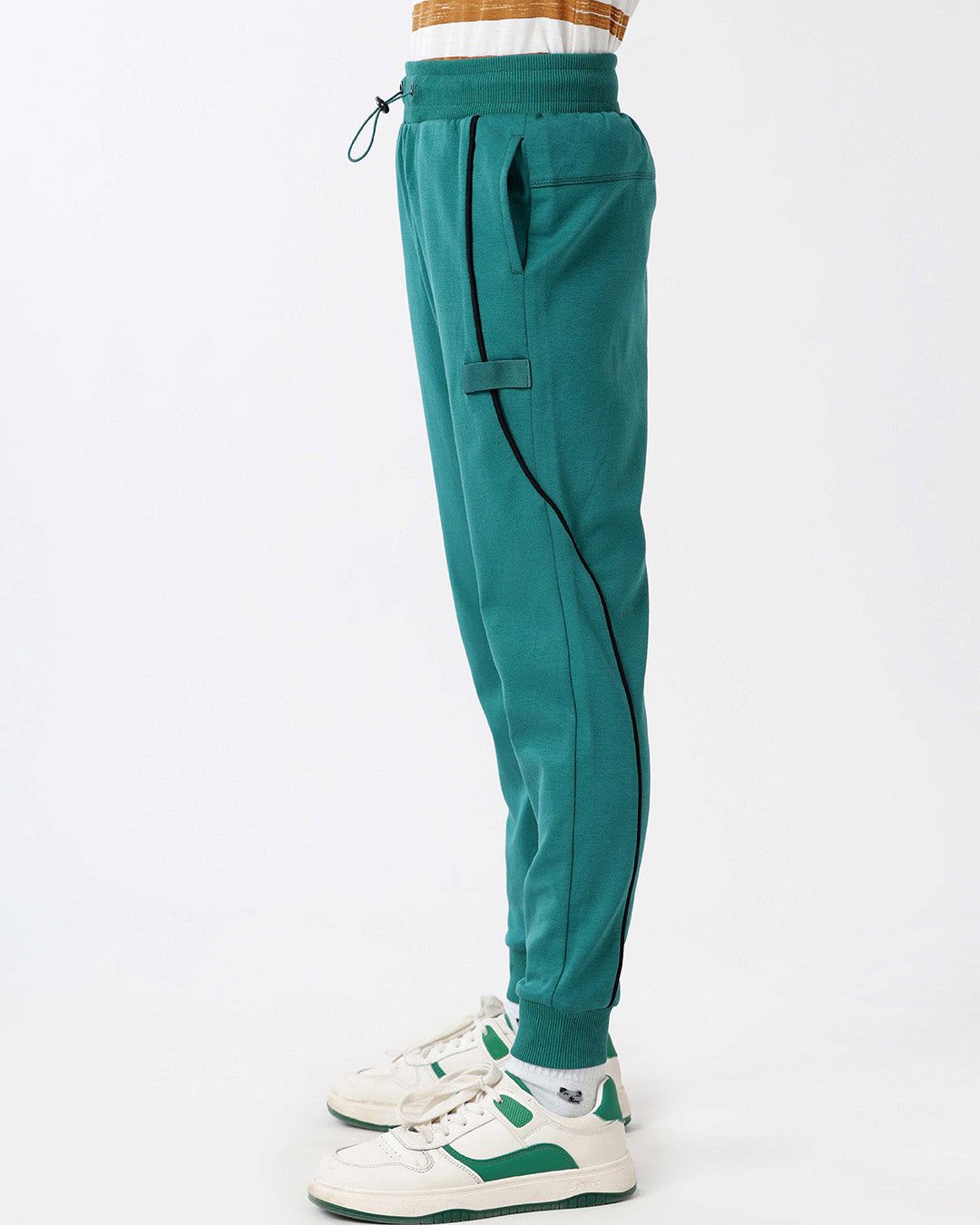Sporty Piping Joggers-4-5 Y / Nature Green