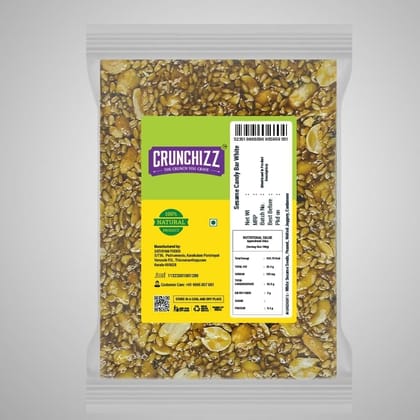 Crunchizz SESAME CANDY BAR (White Sesame Seeds) I 100 Grams I Pack Of One