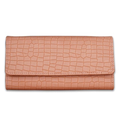 The Wallet Store Croco Design Clutch - Beige