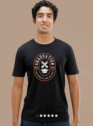 GRADUATION - YOUNG CASUAL WEAR BLACK T-SHIRT