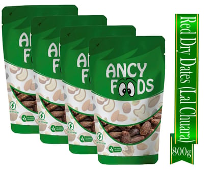 Ancy Lal Chuara 800 Grams (200 Grams X 4) - Traditional Red Dry Dates | Lal Sukha Khajoor Known For Their Natural Sweetness | Widely Used in Indian Kitchens for Sweets, Kheer, and Health Reci