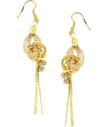 The Jewelbox Dainty Rose Gold Plated American Diamond CZ Dangling Earring for Women