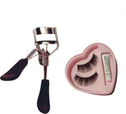 Elecsera Combo of Eyelash Curler and False Eyelashes