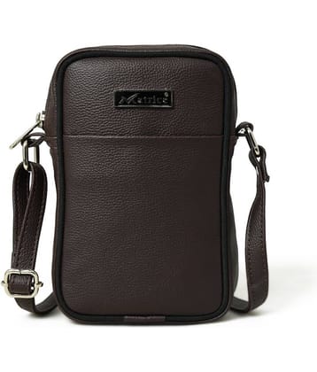 MATRICE - Brown Textured Messenger Bag