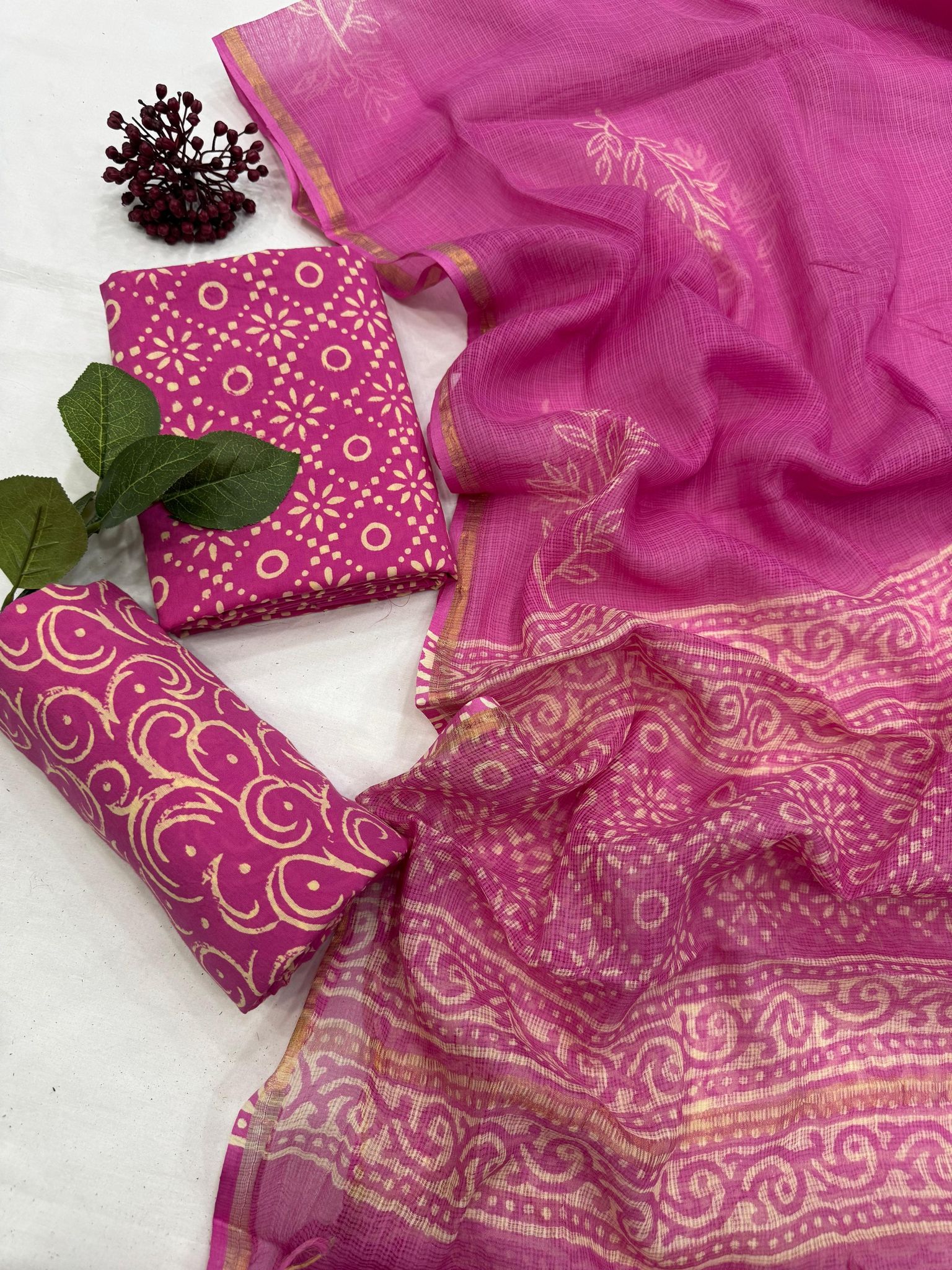 Cotton Suit With Kota Doriya Dupatta