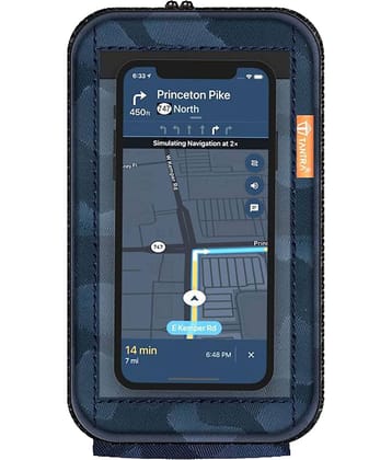 Tantra Mobile Holder for Scooty Scooter Phone Pouch for Activa Jupiter Pleasure Ntorq Access Ather Ola S1 (Latest and Premium) (7 Inches) Bike Mobile Holder(Blue Color)