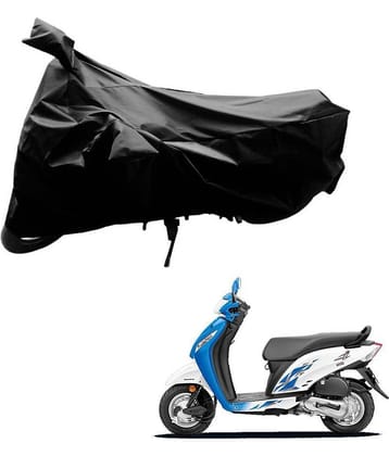 AutoRetail Dust Proof Two Wheeler Polyster Cover for Honda Activa i (Mirror Pocket, Black Color)