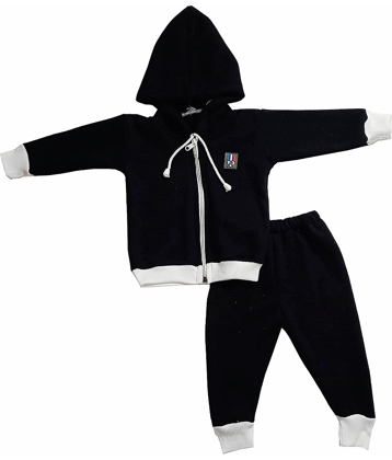 harshvardhanmart.com Pack of 1 Boys Fleece Tracksuit ( Black )