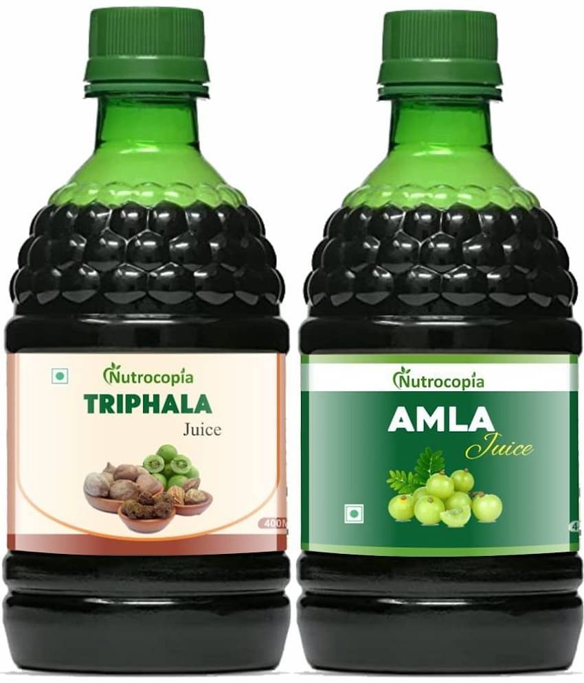 NUTROCOPIA Triphala Juice & Amla Juice To Boost Immunity Pack of 2 of 400 ML(800 ML)