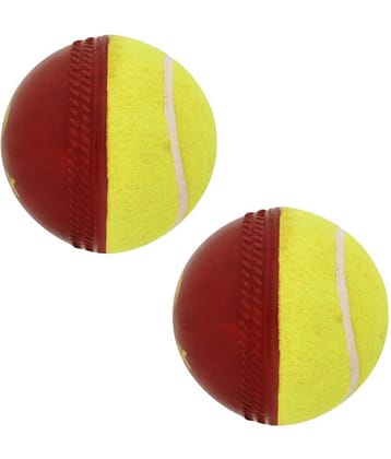 Omtex Red Rubber Cricket Ball ( Pack of 2 )