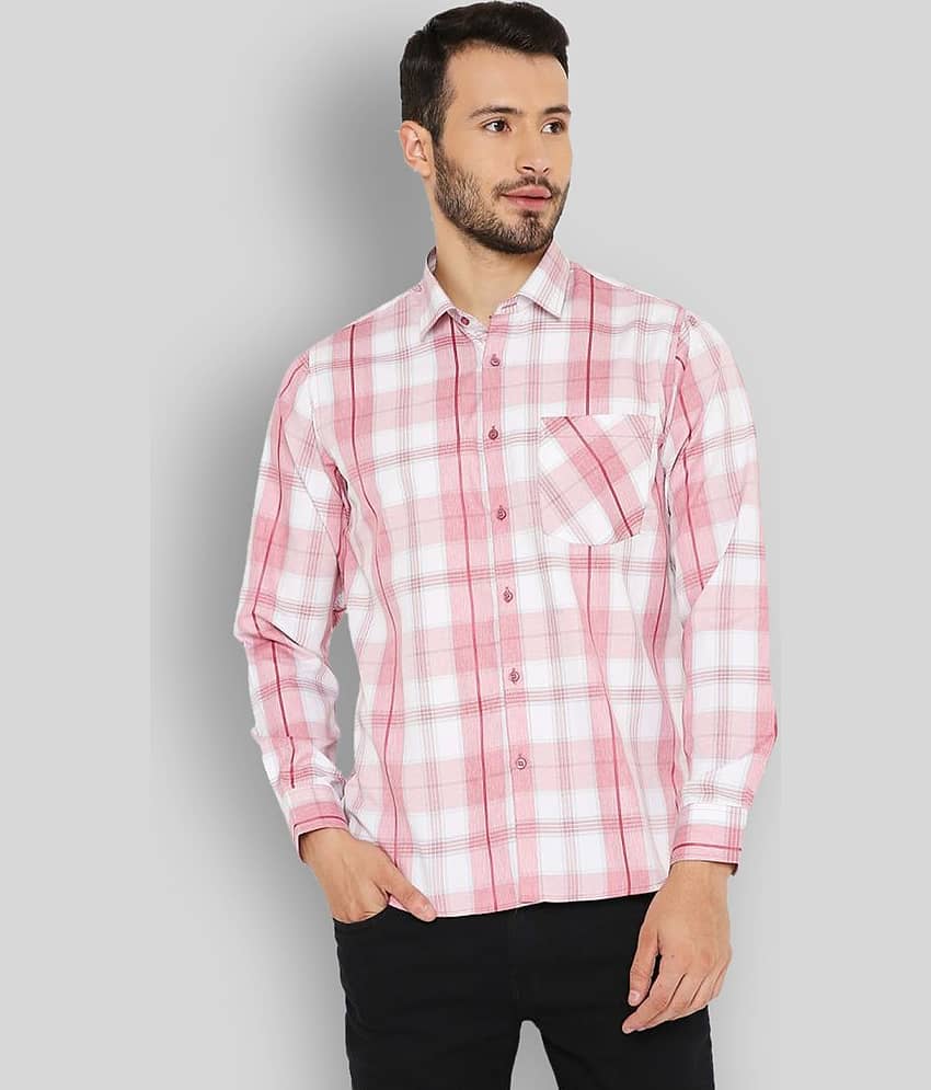 Maharaja - Red Cotton Blend Slim Fit Men's Formal Shirt ( Pack of 1 )