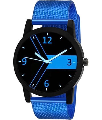newmen - Blue PU Analog Men's Watch
